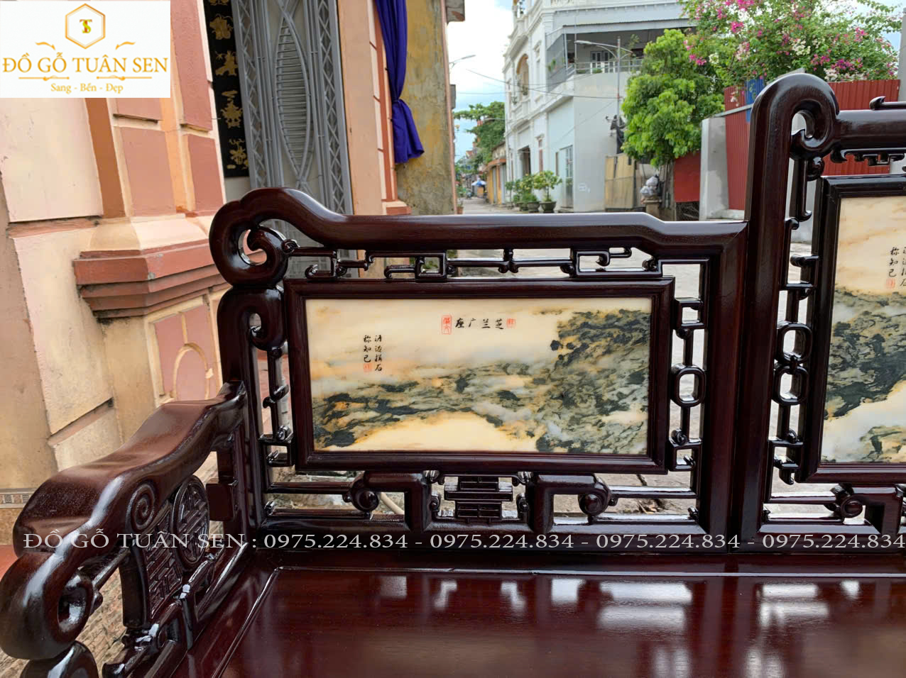 Hình ảnh bộ trường đục 2 mặt gỗ gụ 